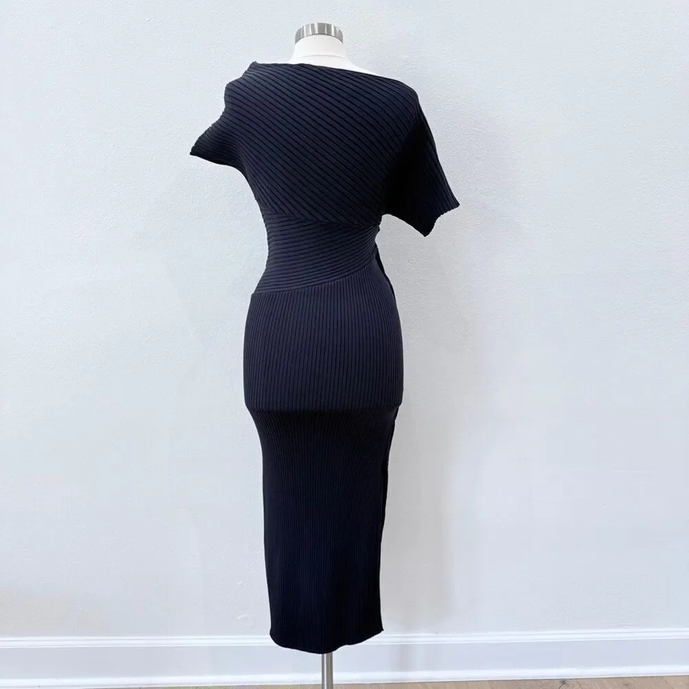 Diane Von Furstenberg Clara Sweaterdress Women's Size Small Navy Blue Slip Knee